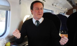a rich man, on a train (photo credit: Andrew Parsons)